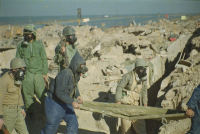 انتقال مجروح از منطقه بمباران شیمیایی