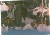 انتقال مجروح با اتوبوس آمبولانس