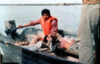 حمل مجروح با قایق