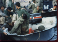 حمل مجروح با قایق