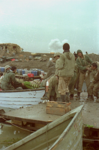 حمل مجروح با قایق